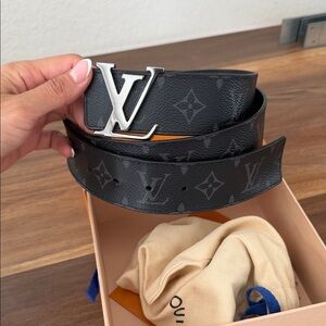 Louis Vuitton Black Monogram Men's belt